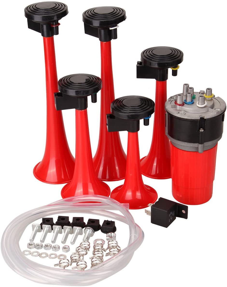 Musical Dixie horn set demonstrating loud trumpet openings