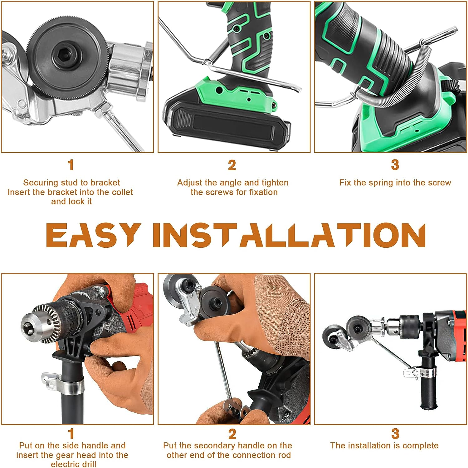 Sheet metal nibbler drill plate cutter attached to electric drill handle