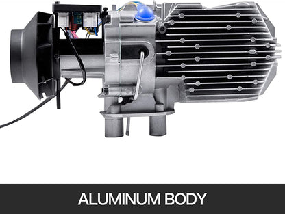 Diesel air heater with muffler for quieter operation