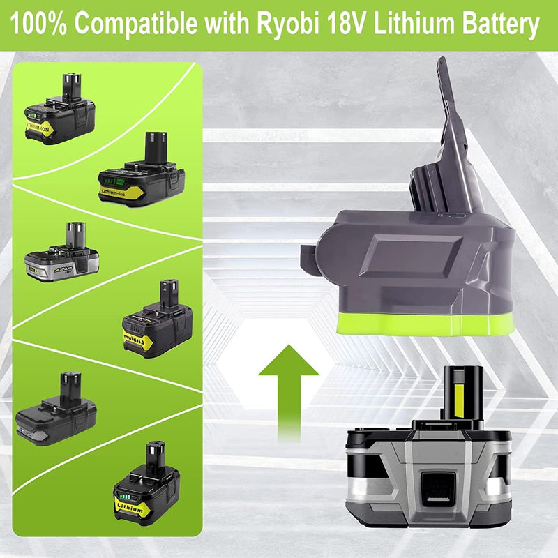 Ryobi 18V Battery to Dyson V7 V8 Adapter Converter