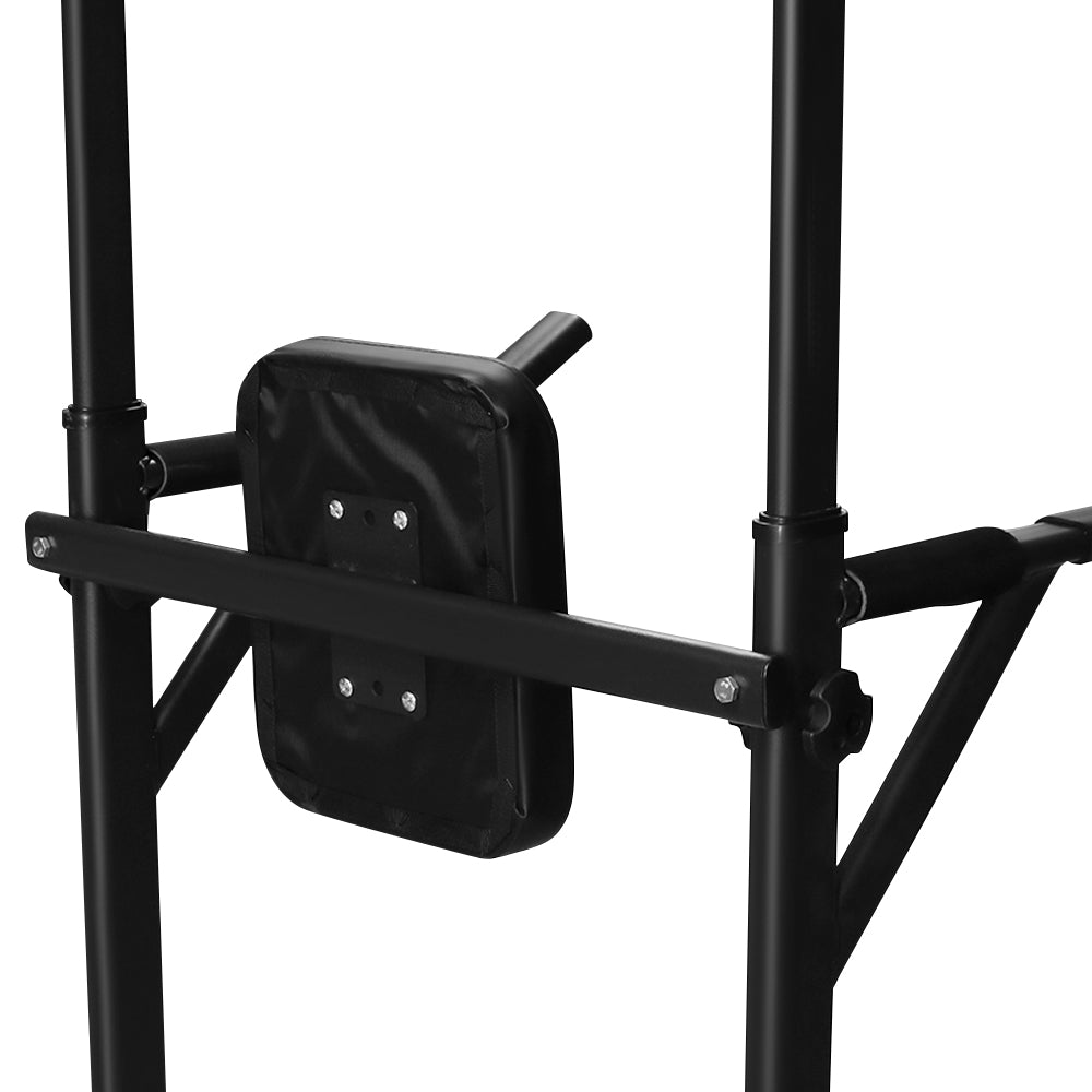Power Tower home gym with push-up handles and dip bars