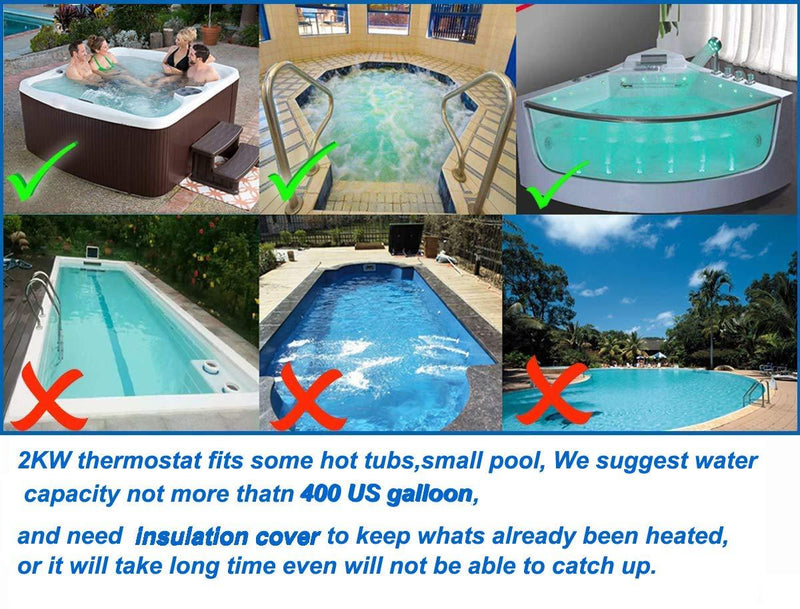 Inline Heater 2KW Whirlpool Bathtub SPA Pool - H20-RS1