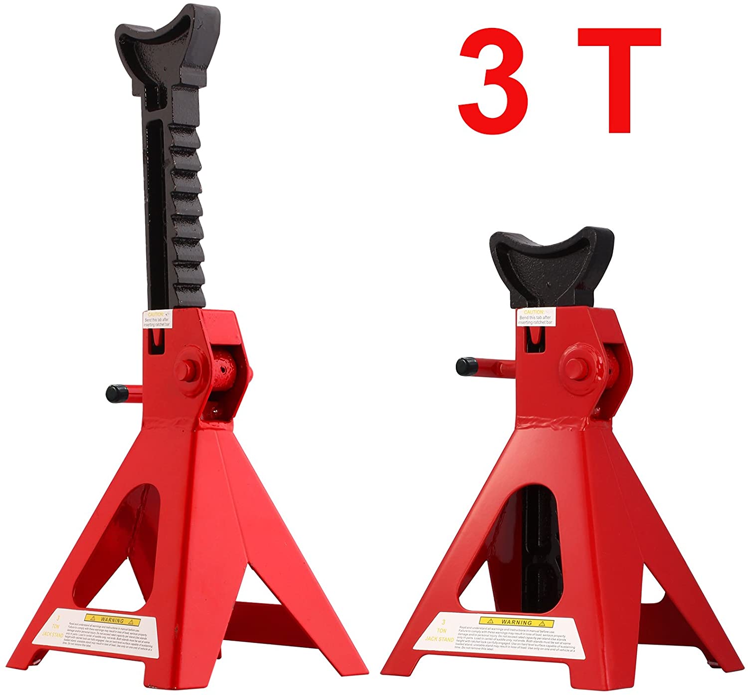 Axle stand pair used in automotive maintenance