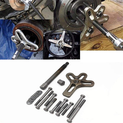 Side view of blue case for steering wheel puller tool kit