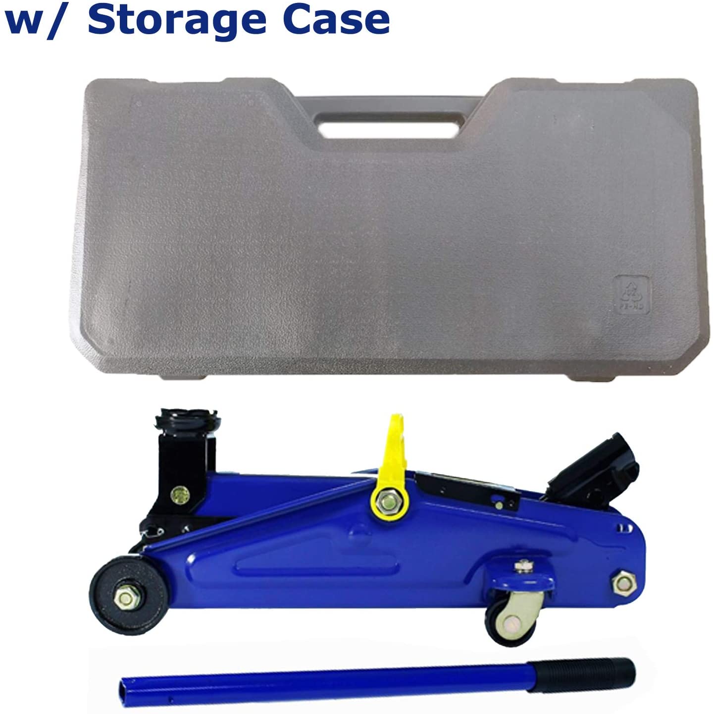 Rear castors of trolley floor jack 2 ton steel for easy manoeuvre