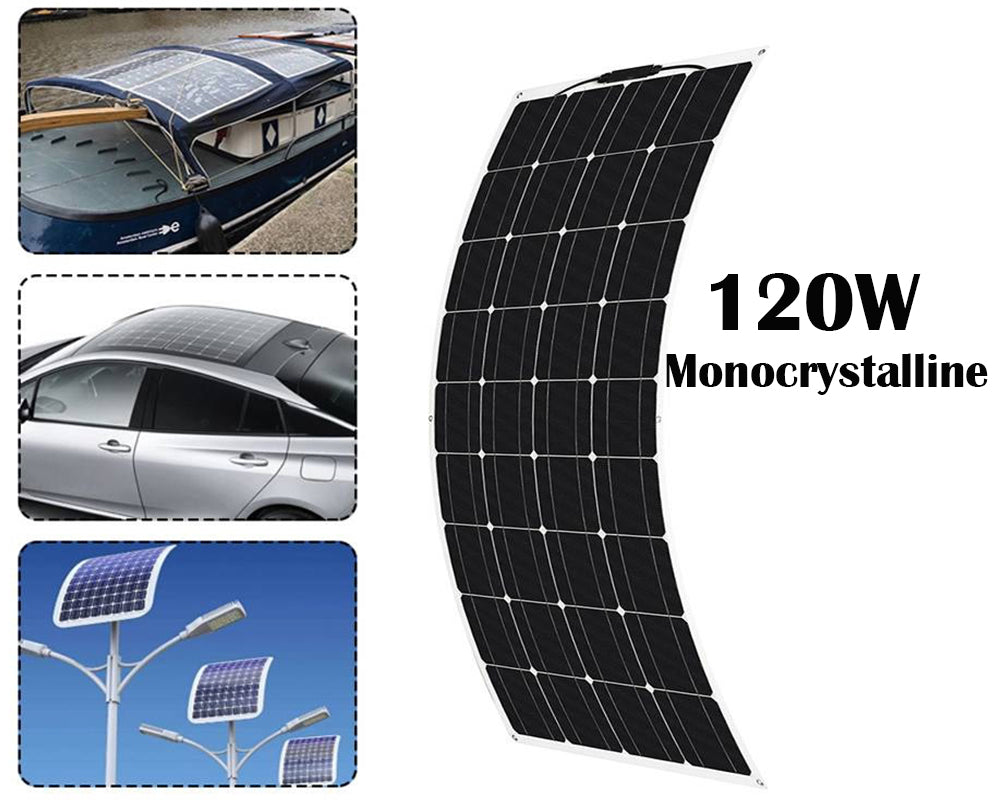 120W Solar Panel Charger Monocrystalline Flexible