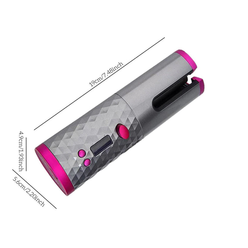 Portable hair curler cordless with charging cable included