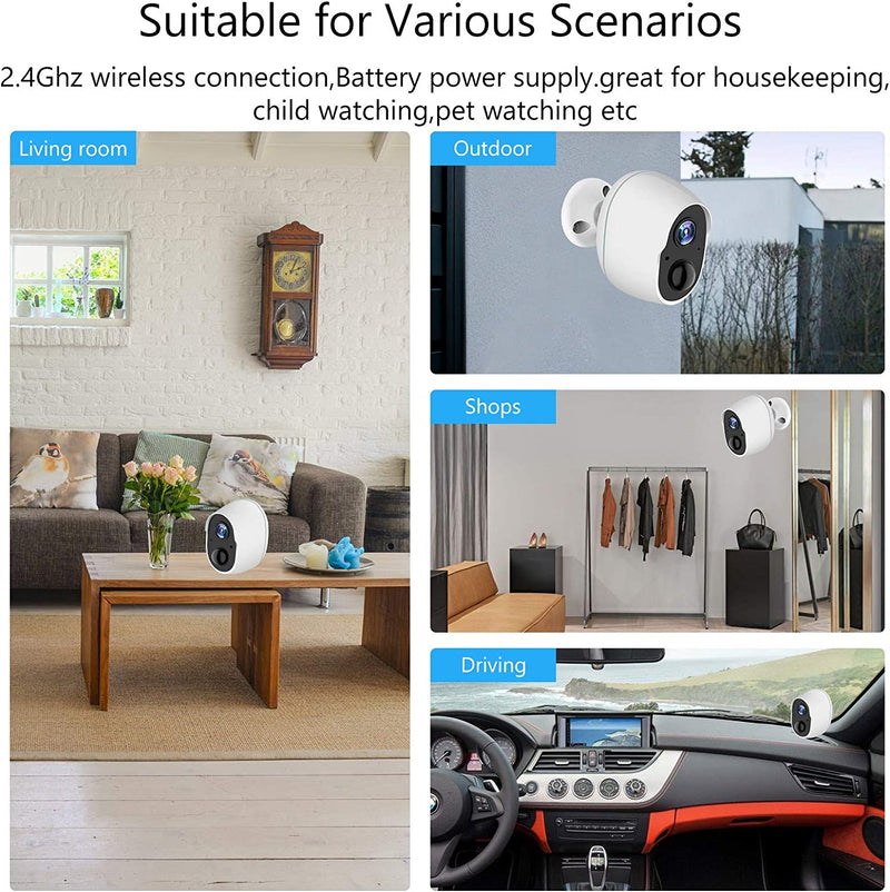 Wireless Security Camera 1080P Battery Operated