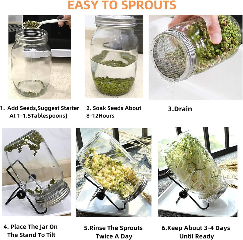 Seed Sprouting Jar Kit