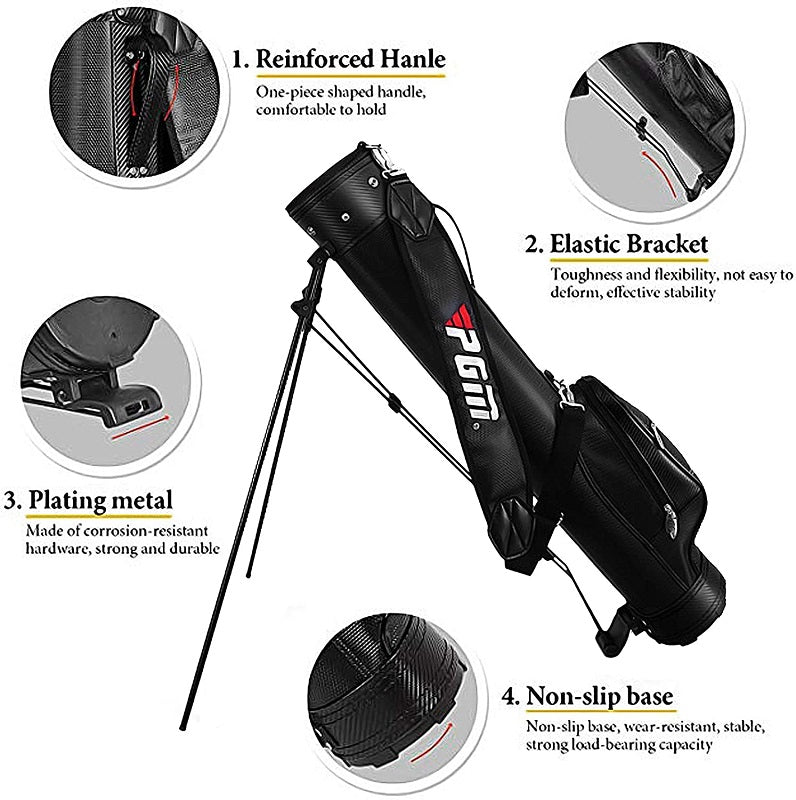 Close-up of PU material on golf travel bag