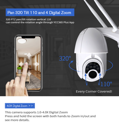 Wireless PTZ Security Camera
