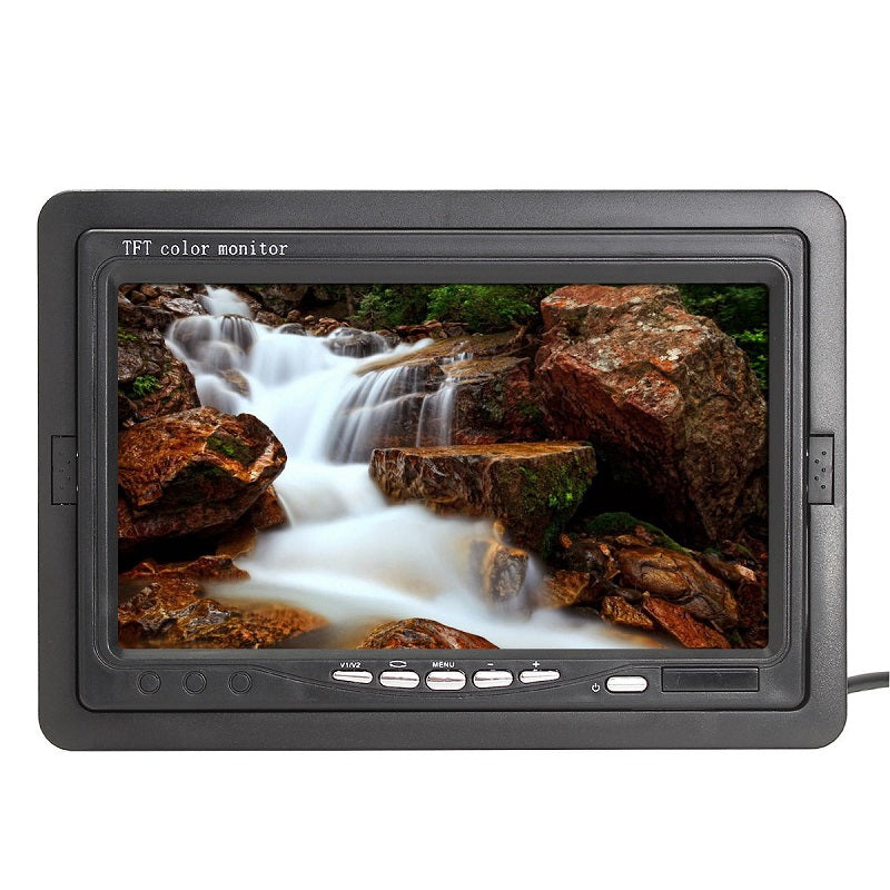 Car reverse camera rearview showing parking assistance on screen