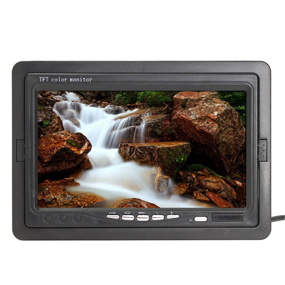 Car reverse camera rearview showing parking assistance on screen