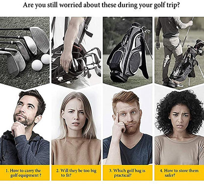 Golf travel bag carrying handle and strap attachment