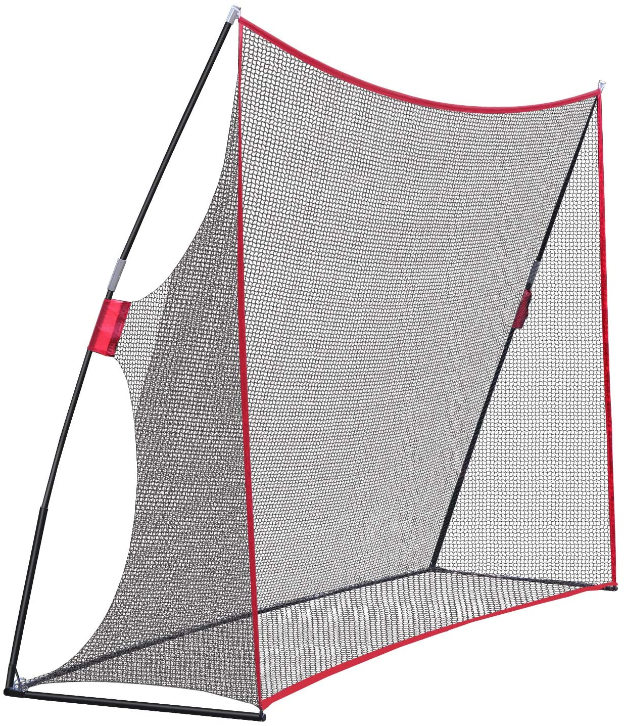 Top view of golf practice net showing mesh size and net detail