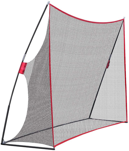Top view of golf practice net showing mesh size and net detail