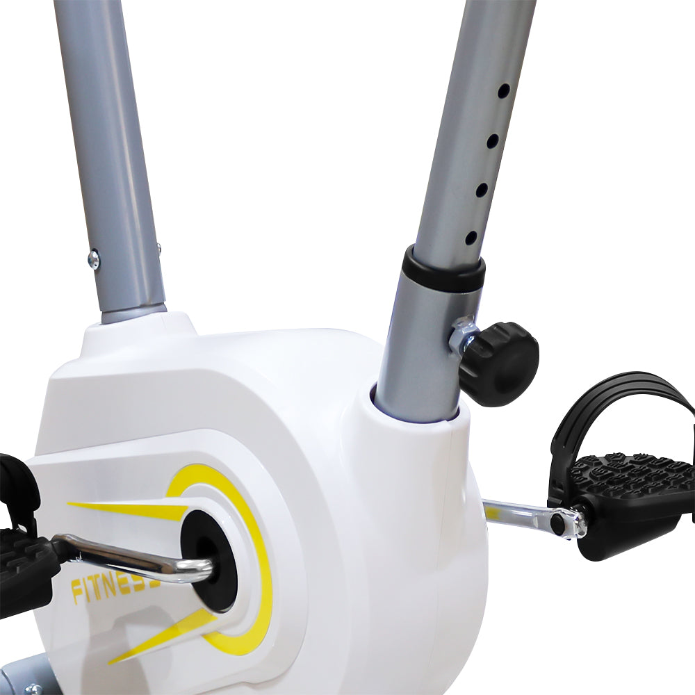 Exercise bike showing user weight limit label 120kg