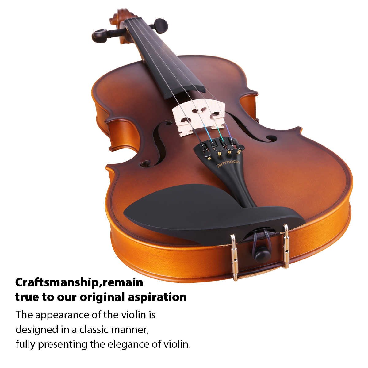 Violin 44 full size showing chin rest detail