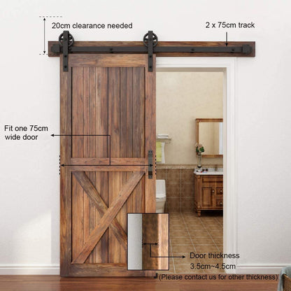 Barn door hardware junction plate connecting two rails