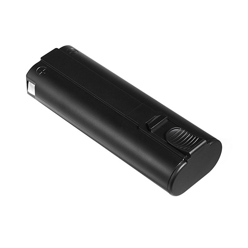 Paslode replacement battery next to original Paslode nail gun