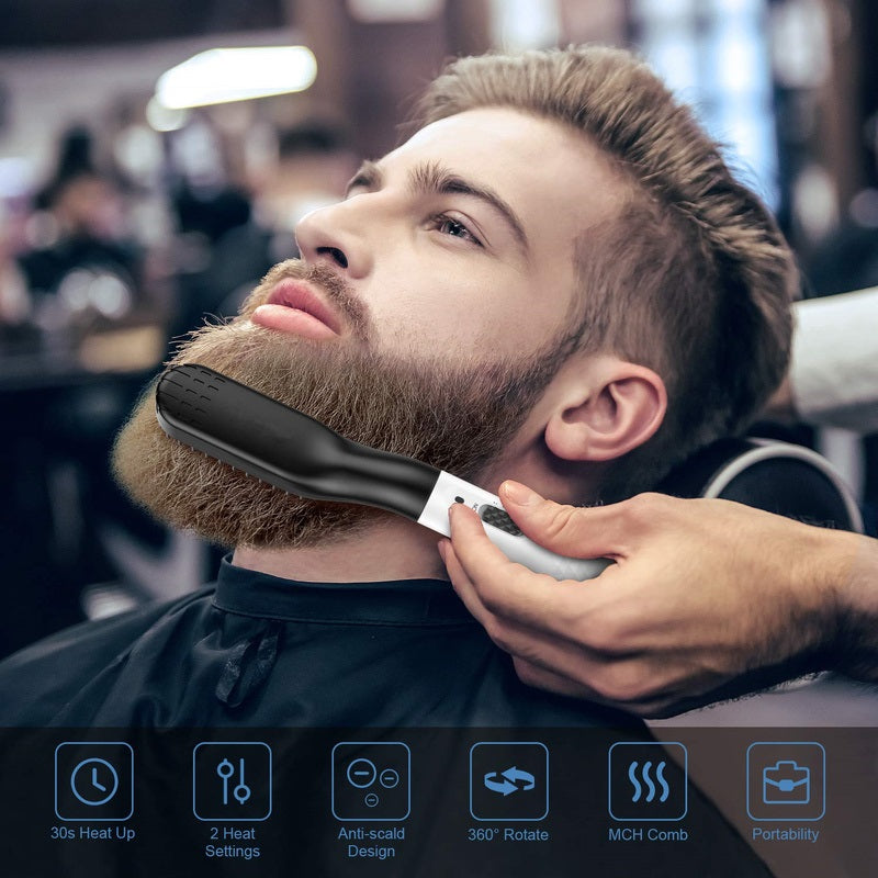 Close up of comb teeth on beard straightener NZ