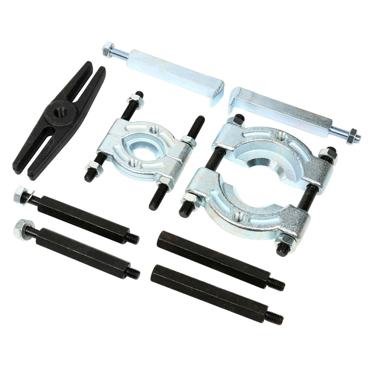 Puller cross-bar with forcing screw for bearing removal