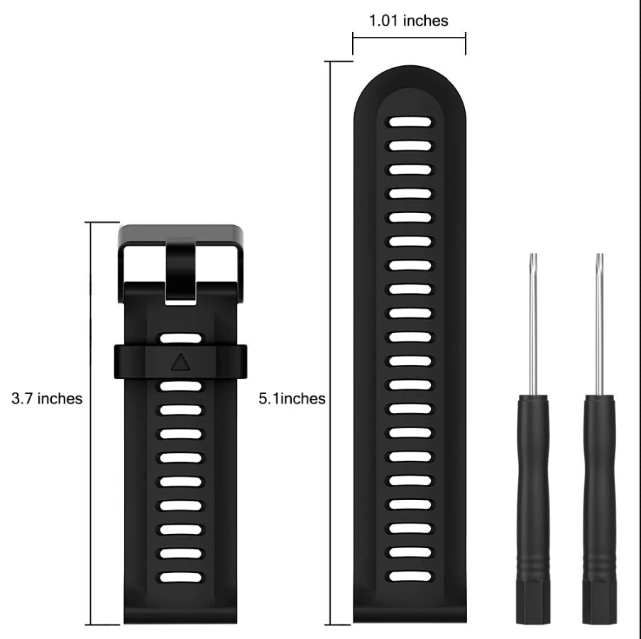 Garmin Fenix 5X strap attached to multisport GPS watch