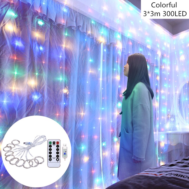 Curtain Light 3x3m 300LEDs RGB