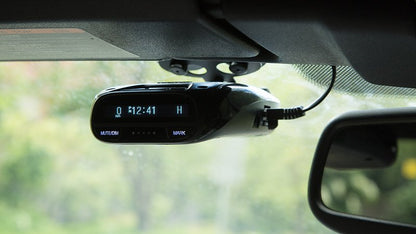 Top view of Uniden DFR7 showing electronic compass