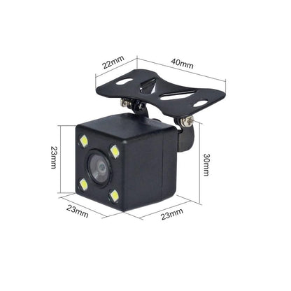 Car reverse camera kit with dual video input ports visible