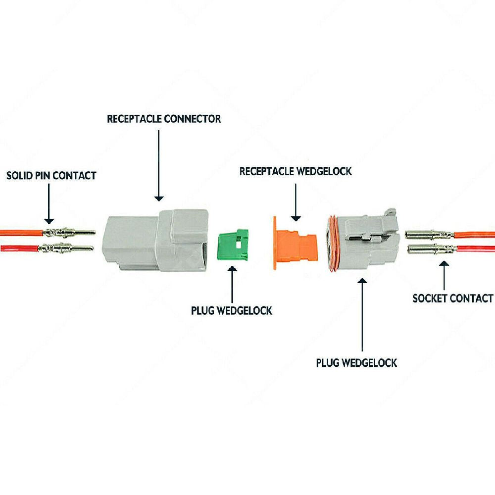 Deutsch DT connector plug kit 4-way plugs with wedgelock feature