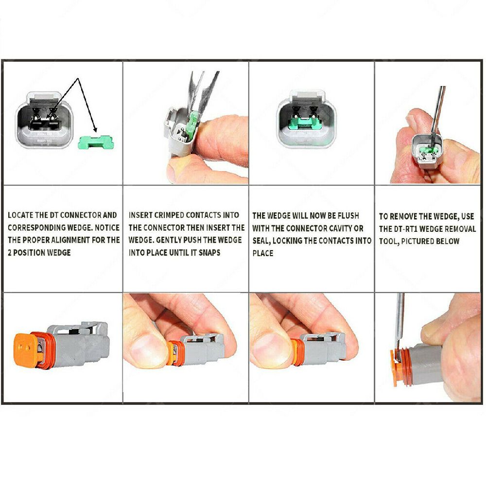 Deutsch DT connector plug kit showing mounting brackets included