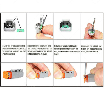 Deutsch DT connector plug kit showing mounting brackets included