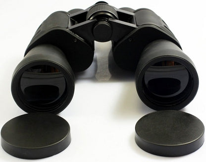 Binoculars with non-slip rubber lens body detail