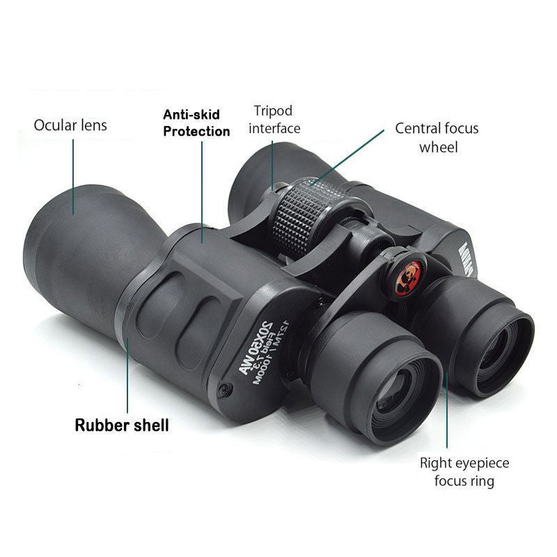 Carrying bag included with binoculars for easy transport