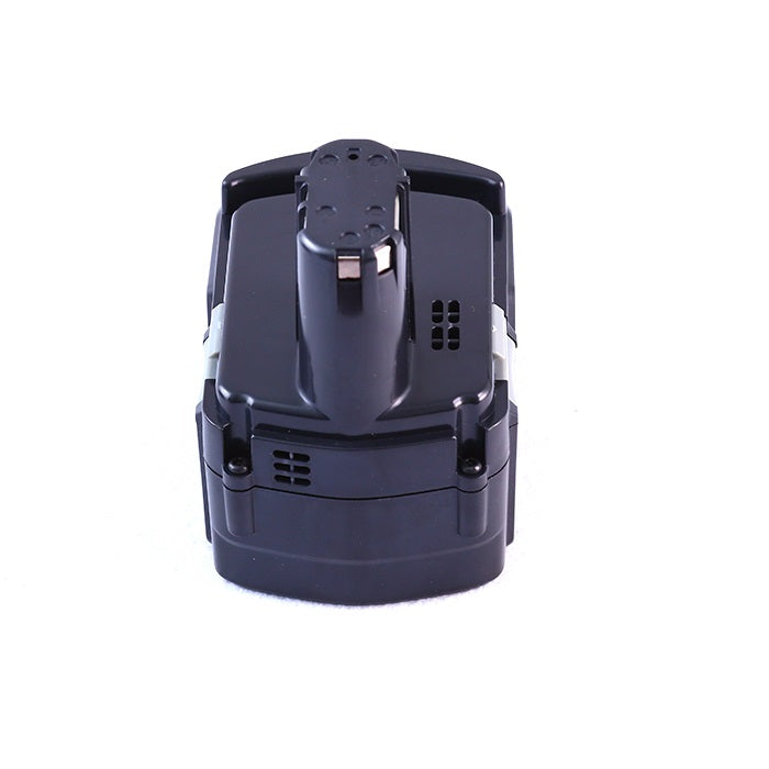 Hitachi 18V battery installed in cordless drill handle