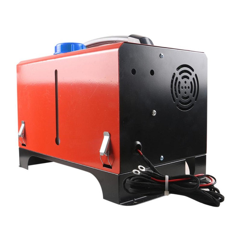 Diesel air heater installed inside a motor home for winter warmth