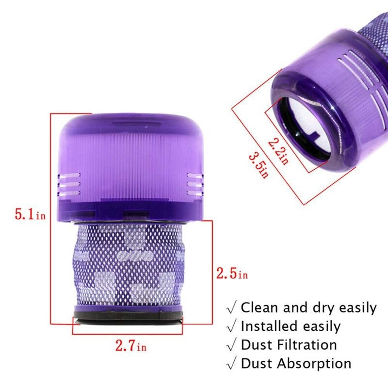 Dyson V11 filter replacement highlighting easy installation feature