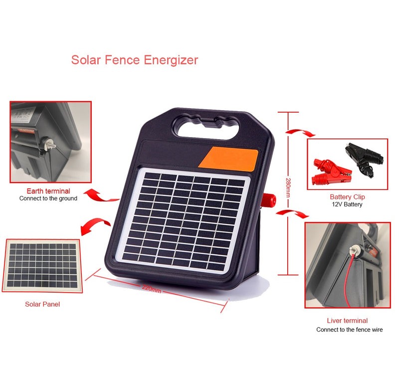 Solar Electric Fence Energiser 5KM