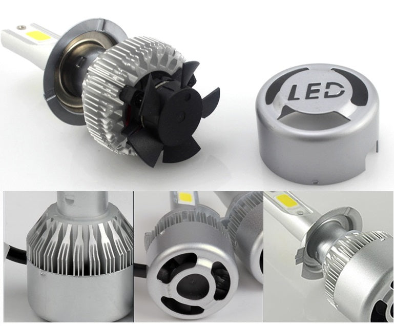 H4 LED car headlight bulb with water resistant IP65 rating
