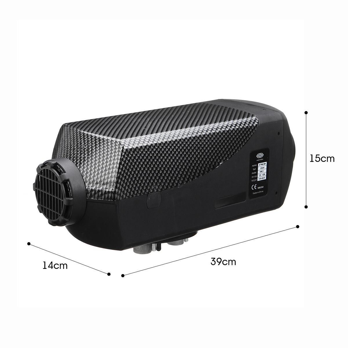 Diesel air heater with muffler for quieter operation