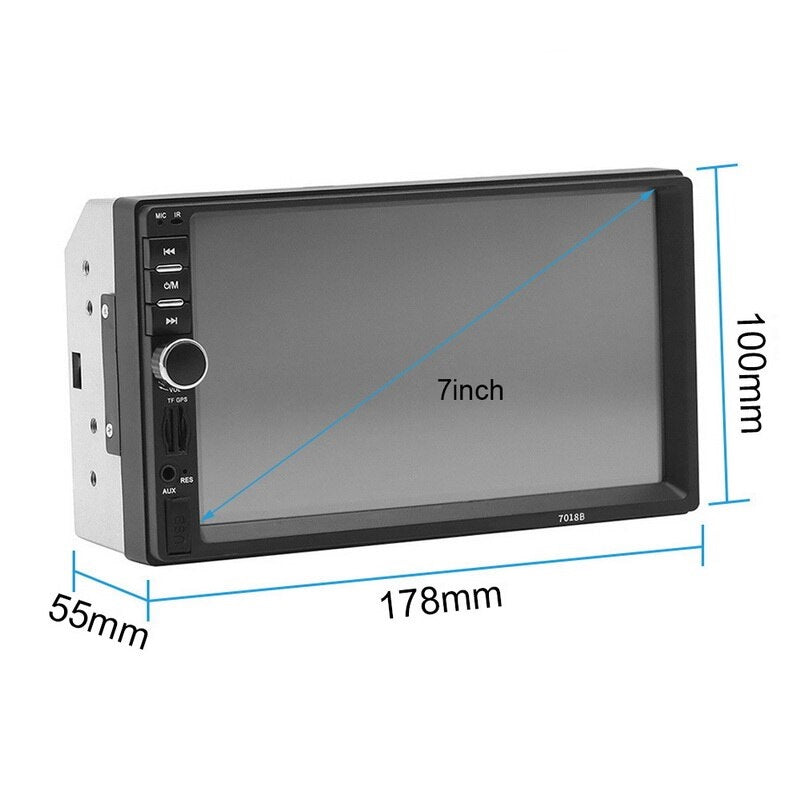 Car stereo Bluetooth MP5 player connected to rear camera input