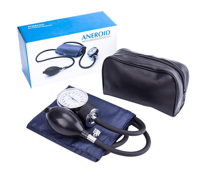 Side view of automatic blood pressure monitor with nylon strap