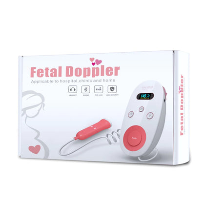 Fetal Doppler showing signal strength indicator during use