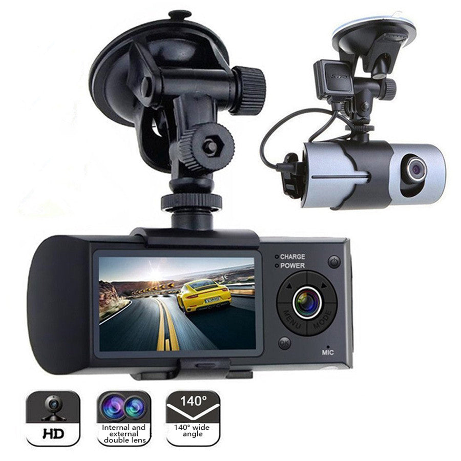 USB cable and cradle mount included with dual car dash camera