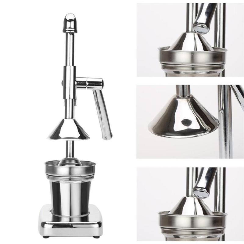 Manual Press Citrus Juicer Stainless Steel Silver