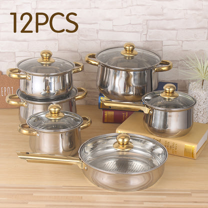 Cookware Set for Induction Electric and Gas Cooktops