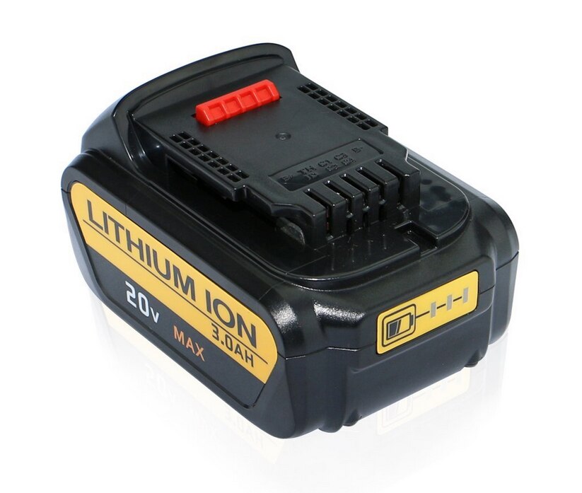 Replacement Battery DeWalt 3000mAh connected to charger