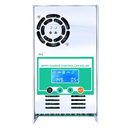 Side angle of MPPT Solar Controller 60A black casing