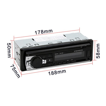 Close-up of USB and SD card slots on JSD-520 stereo